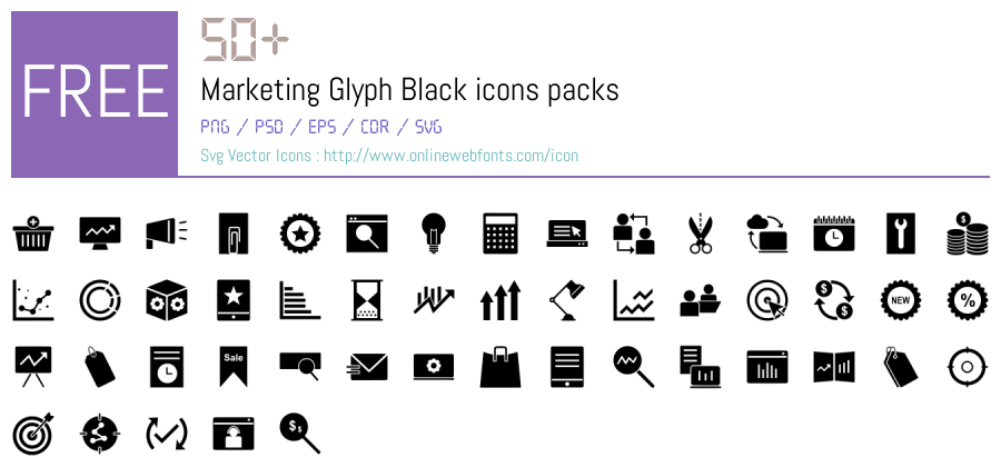 +50 Marketing Glyph Black Svg Animations Packs Free Downloads ...