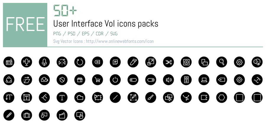 Svg Icon Collection Interface +50 User Interface Vol Svg Animations Packs Free Downloads ...
