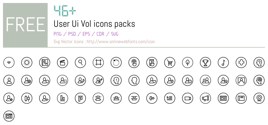 +46 User Ui Vol Svg Animations Packs Free Downloads - OnlineWebFonts.COM