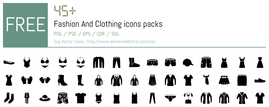 +45 Fashion And Clothing Svg Animations Packs Free Downloads ...