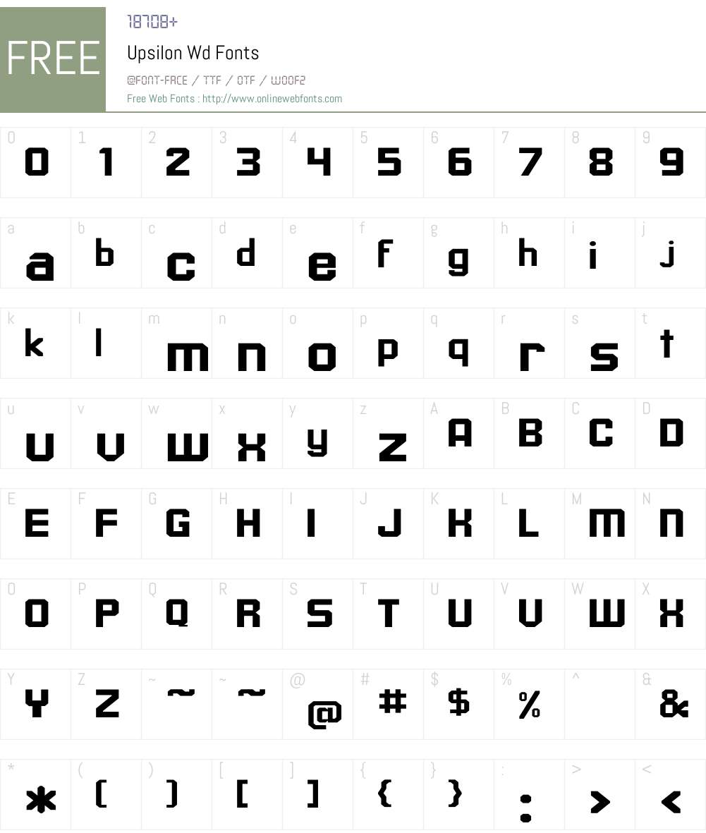 Upsilon Wd Font Screenshots