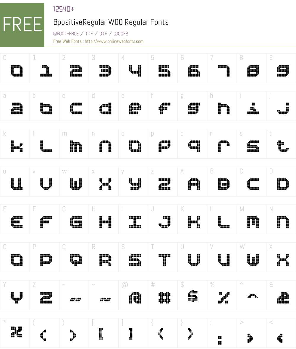 B Plus Font Screenshots