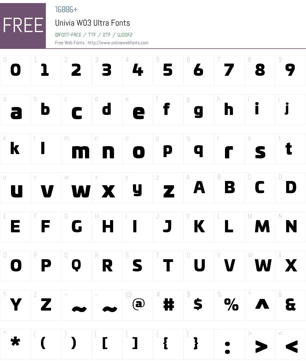 Univia Pro Font Screenshots