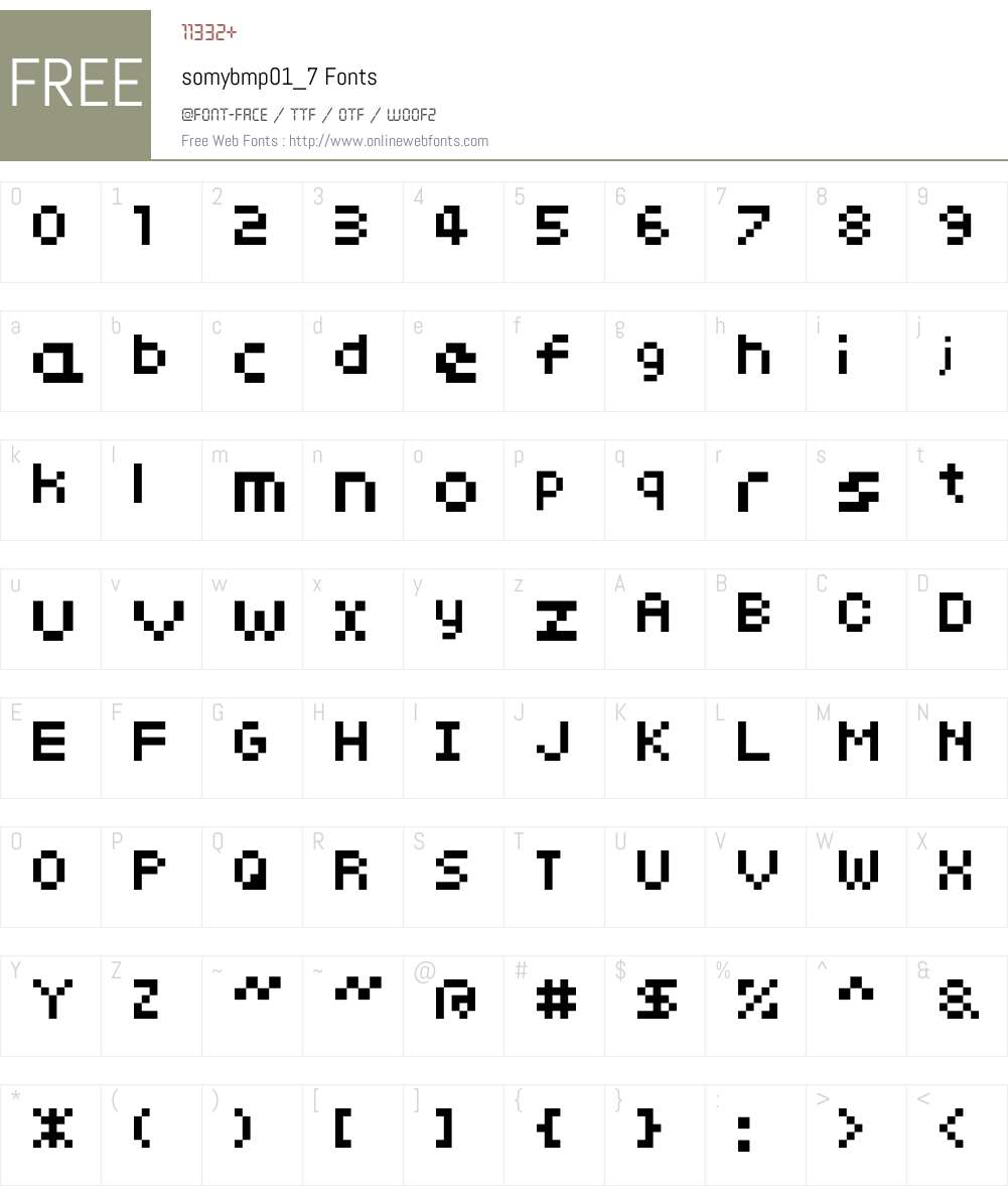 somybmp01_7 Font Screenshots