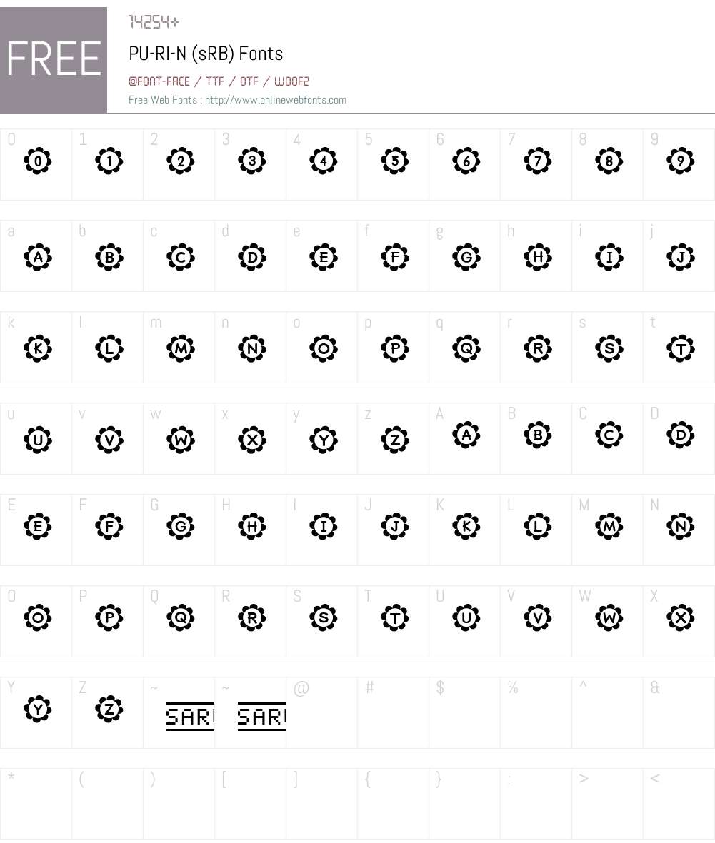 PU-RI-N (sRB) Font Screenshots