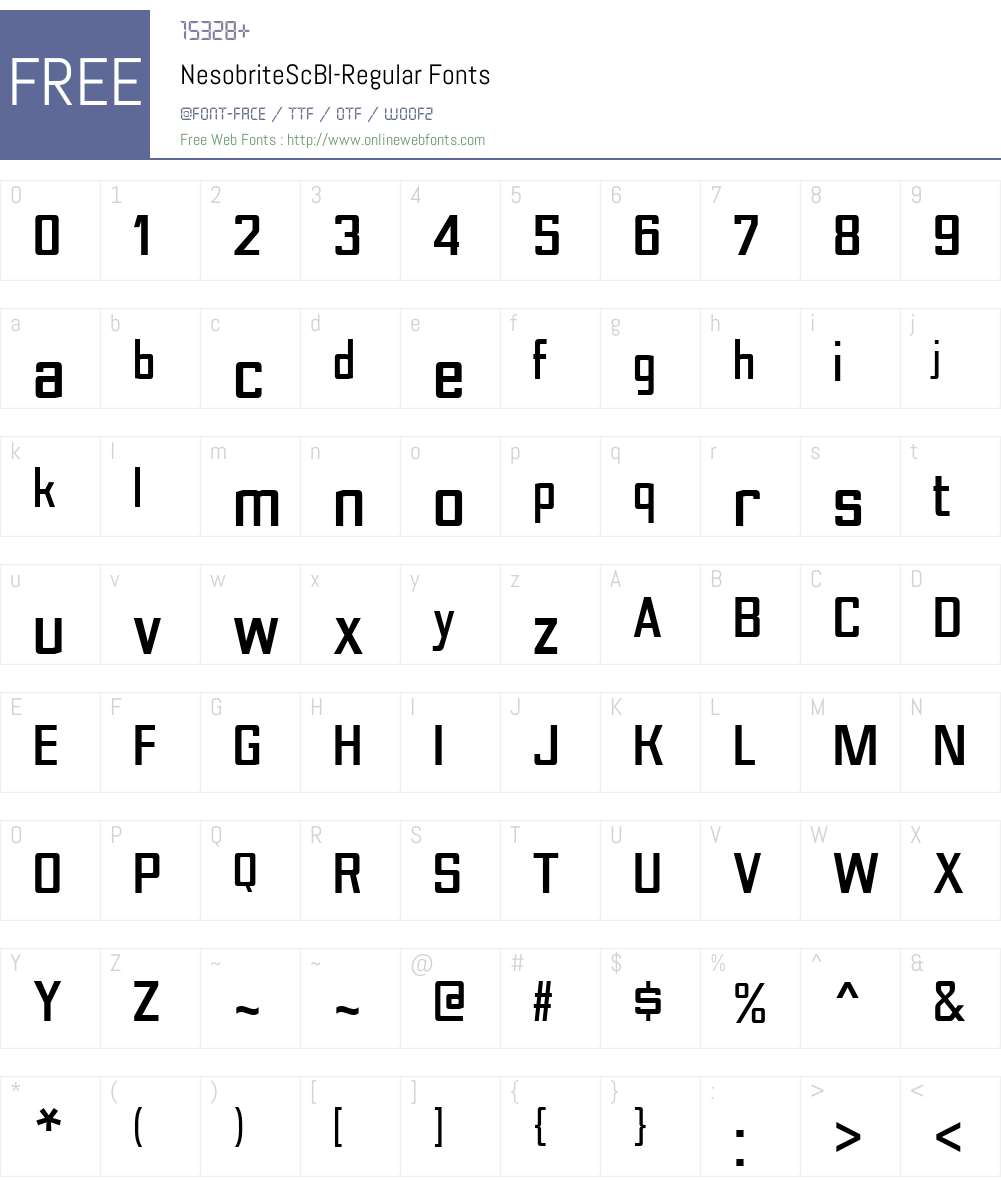 Nesobrite Font Screenshots