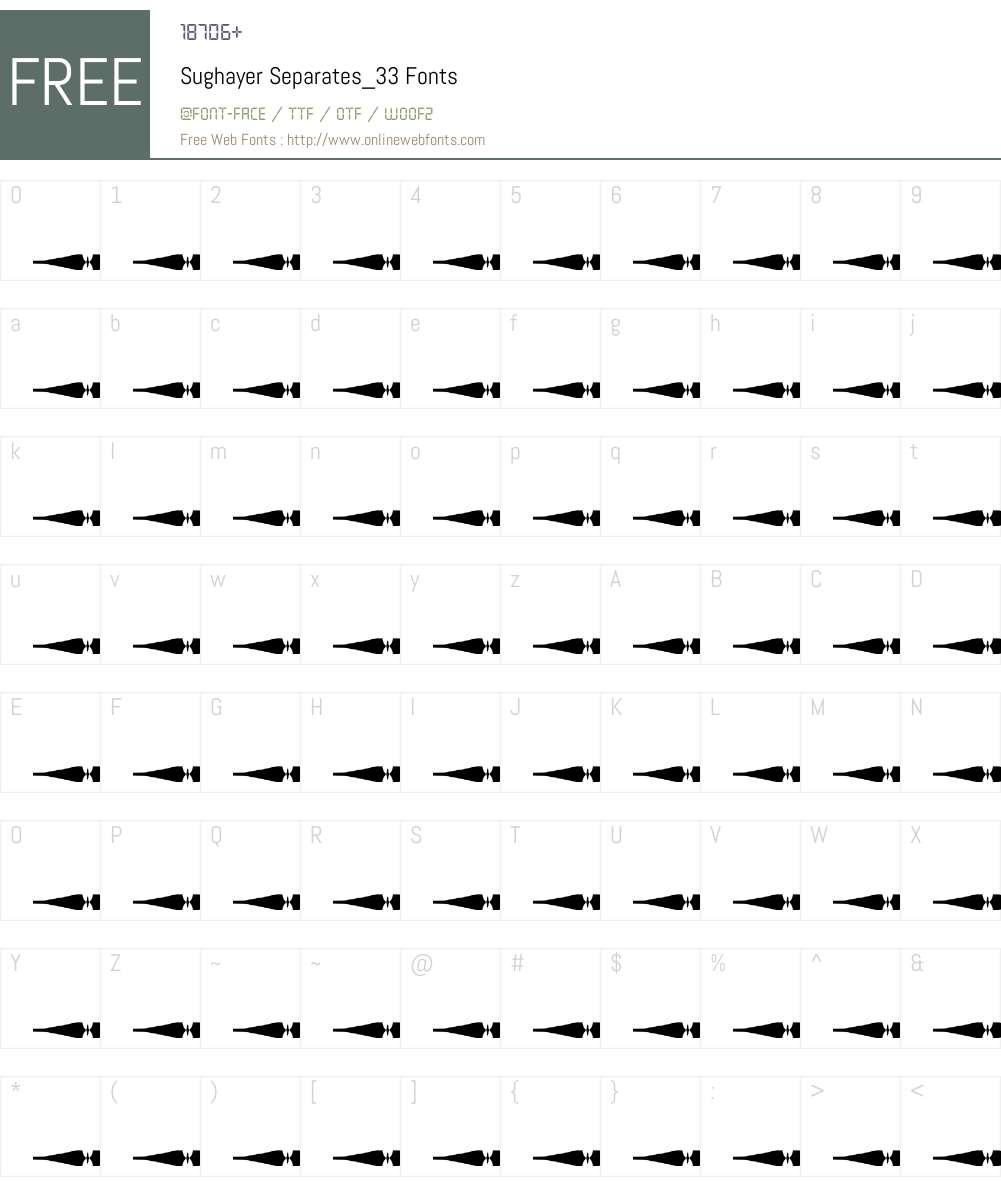 Sughayer Separates_33 Font Screenshots