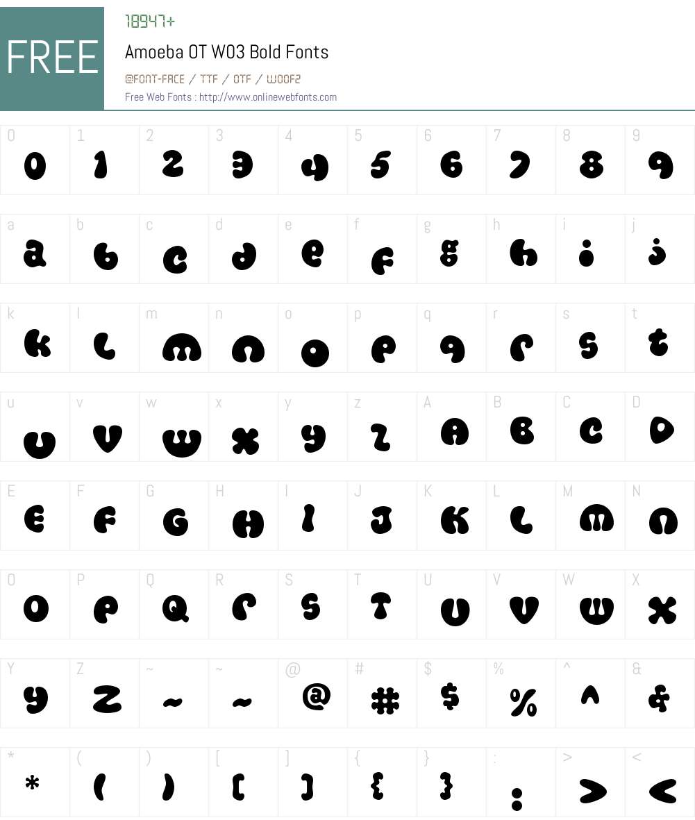 FF Amoeba Font Screenshots