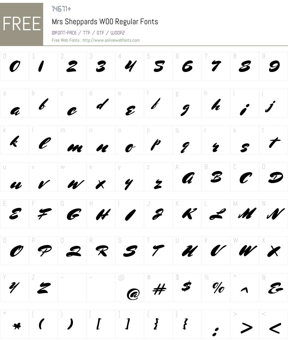 Mrs Sheppards Font Screenshots
