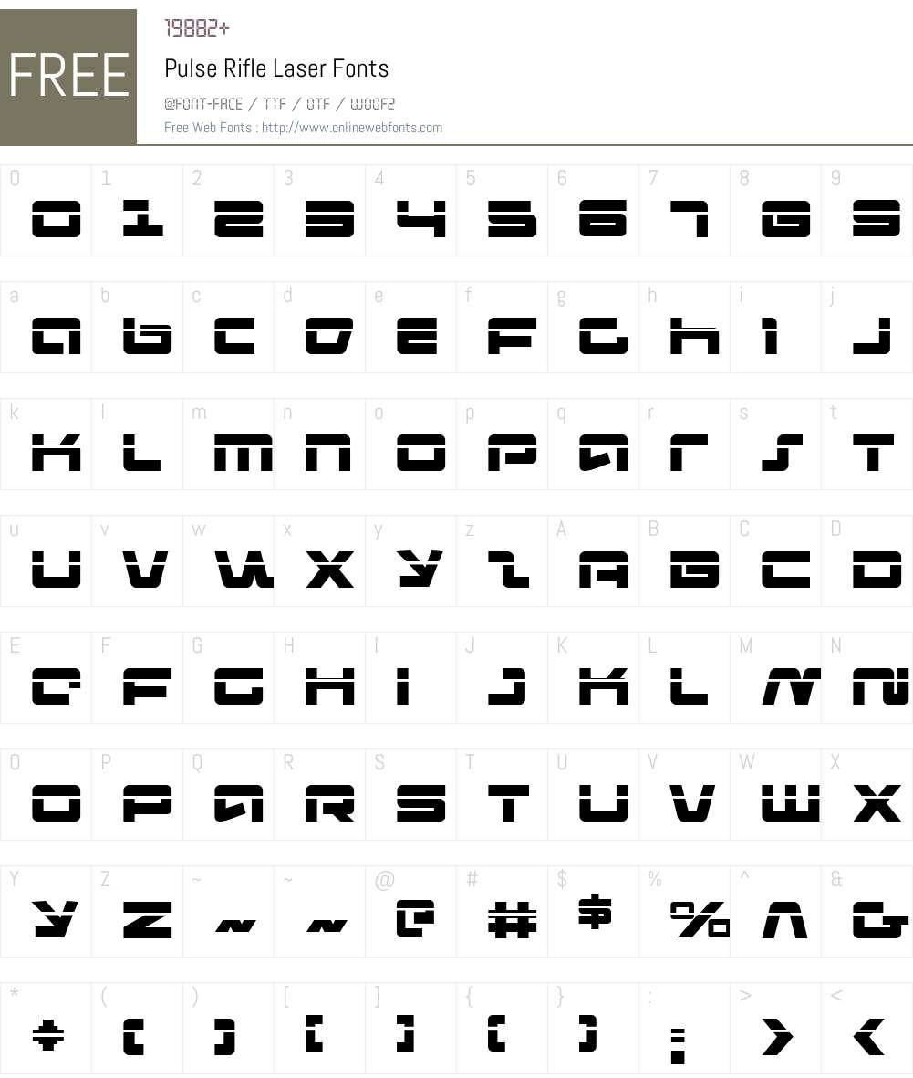 Pulse Rifle Laser Font Screenshots