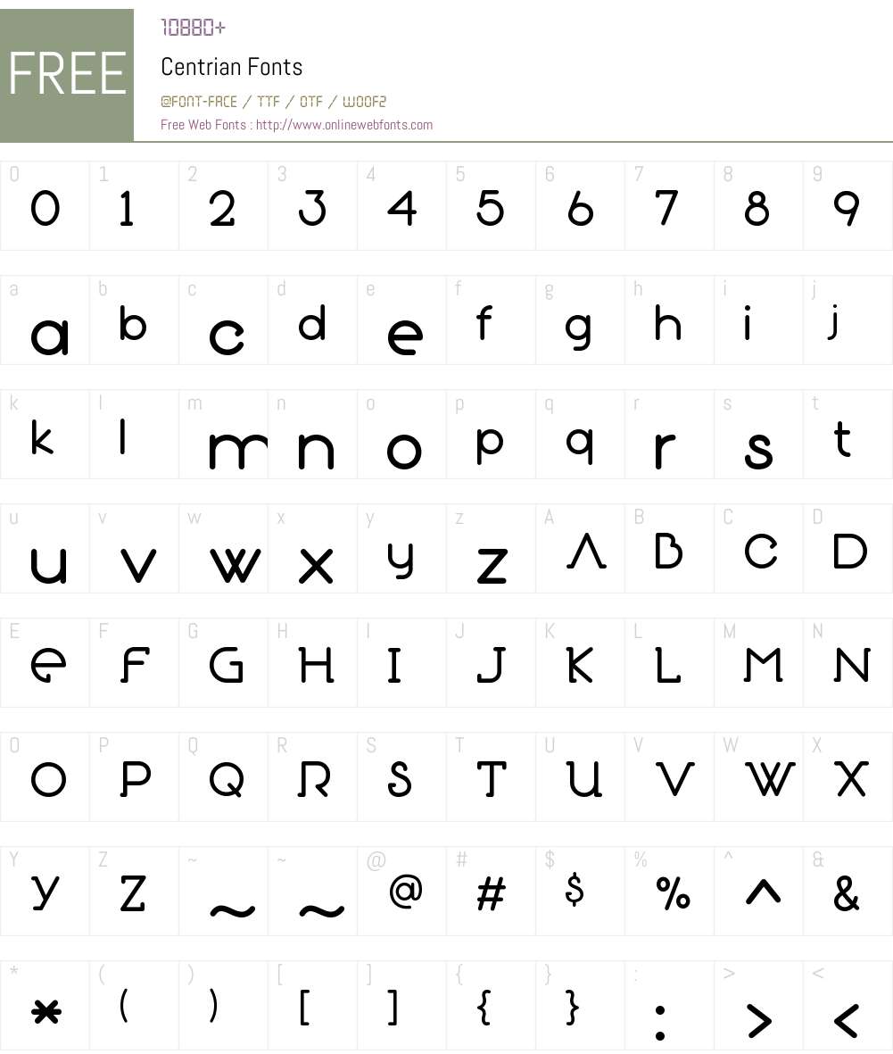 Centrian 1.000 Fonts Free Download - OnlineWebFonts.COM