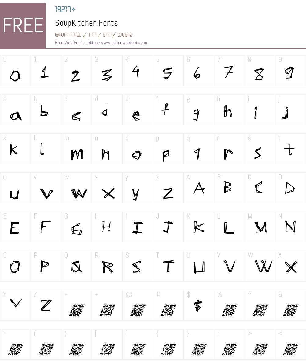 SoupKitchen Font Screenshots