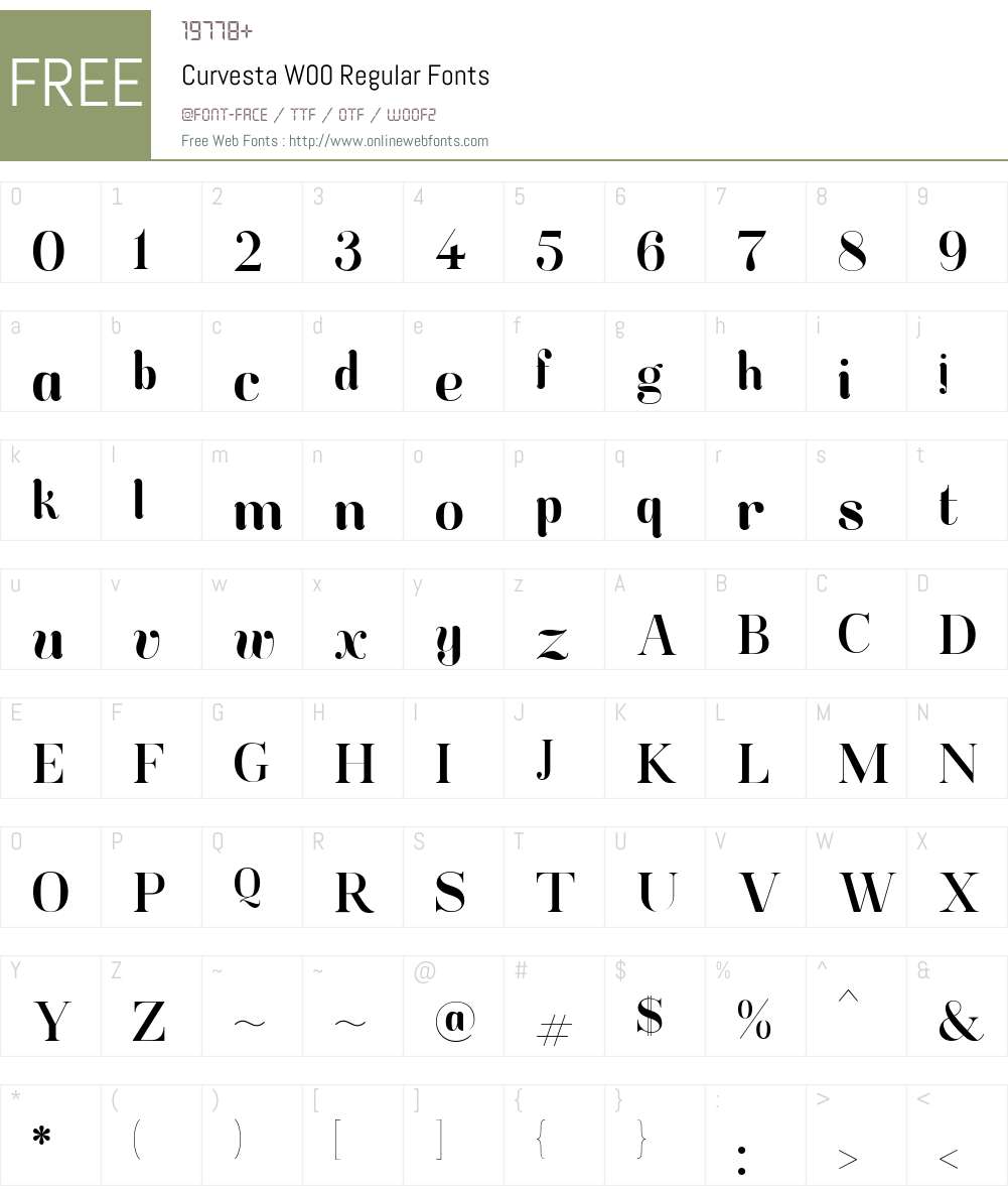 CurvestaW00-Regular Font Screenshots