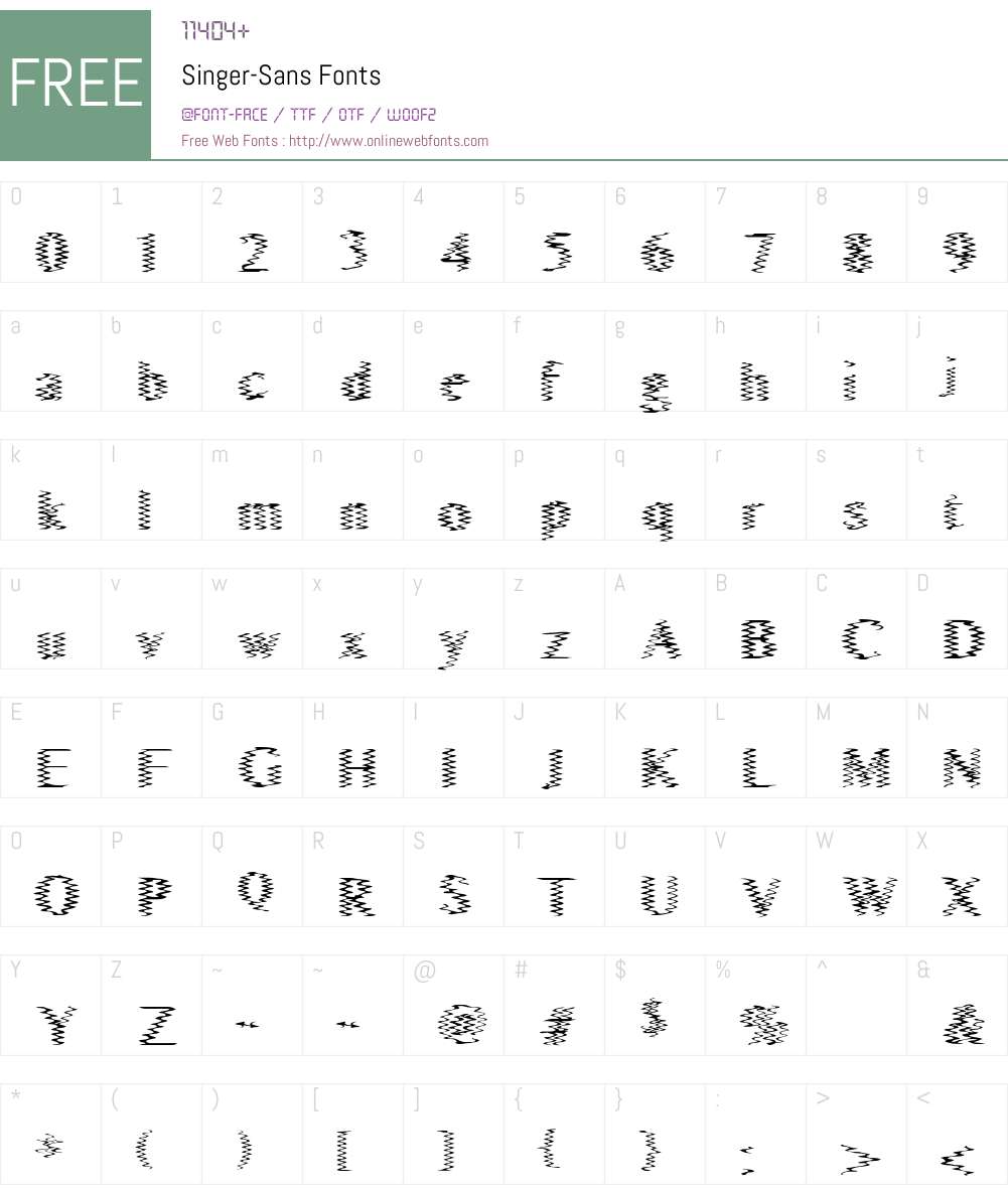 Singer Font Screenshots