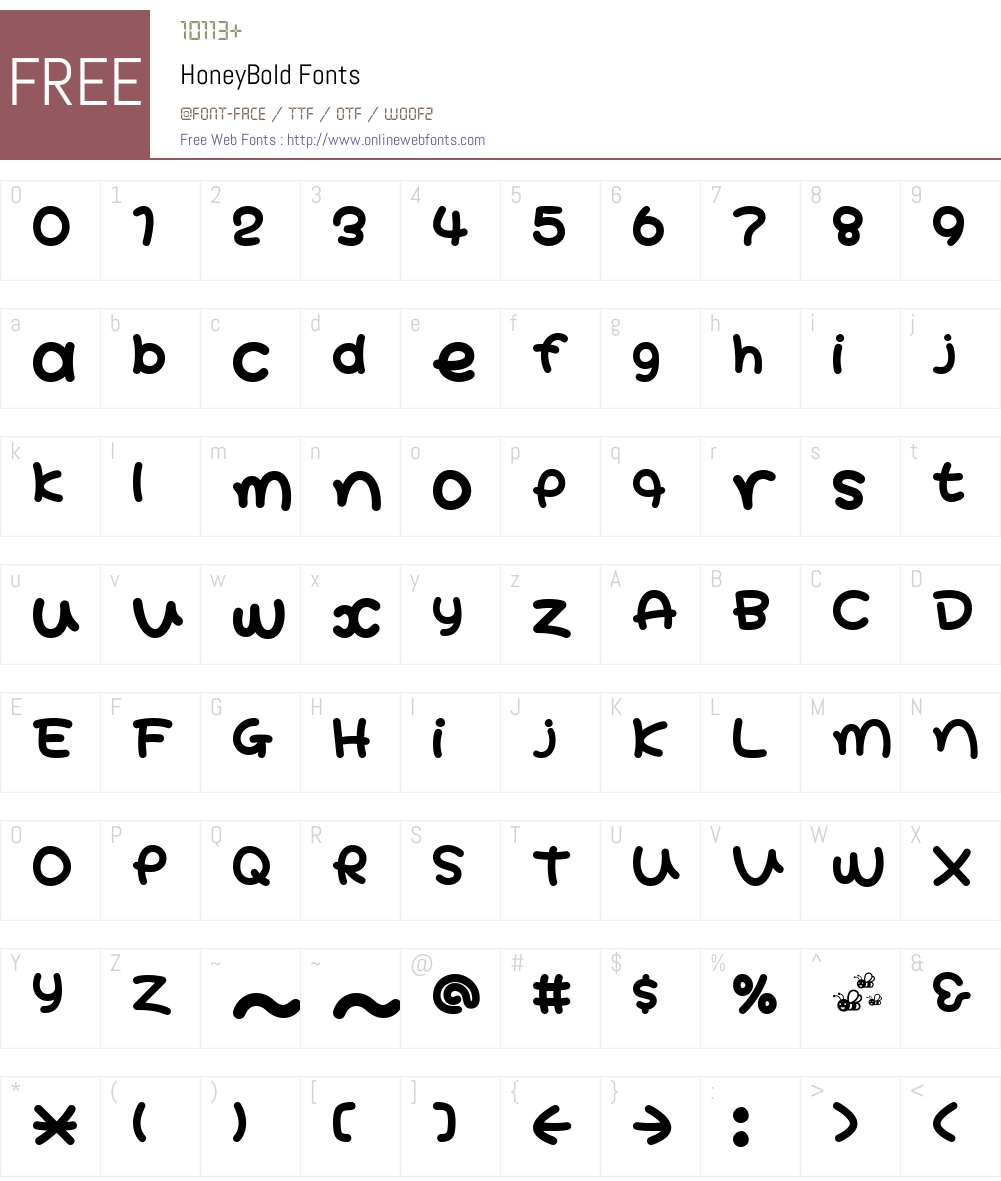 HoneyBold Font Screenshots