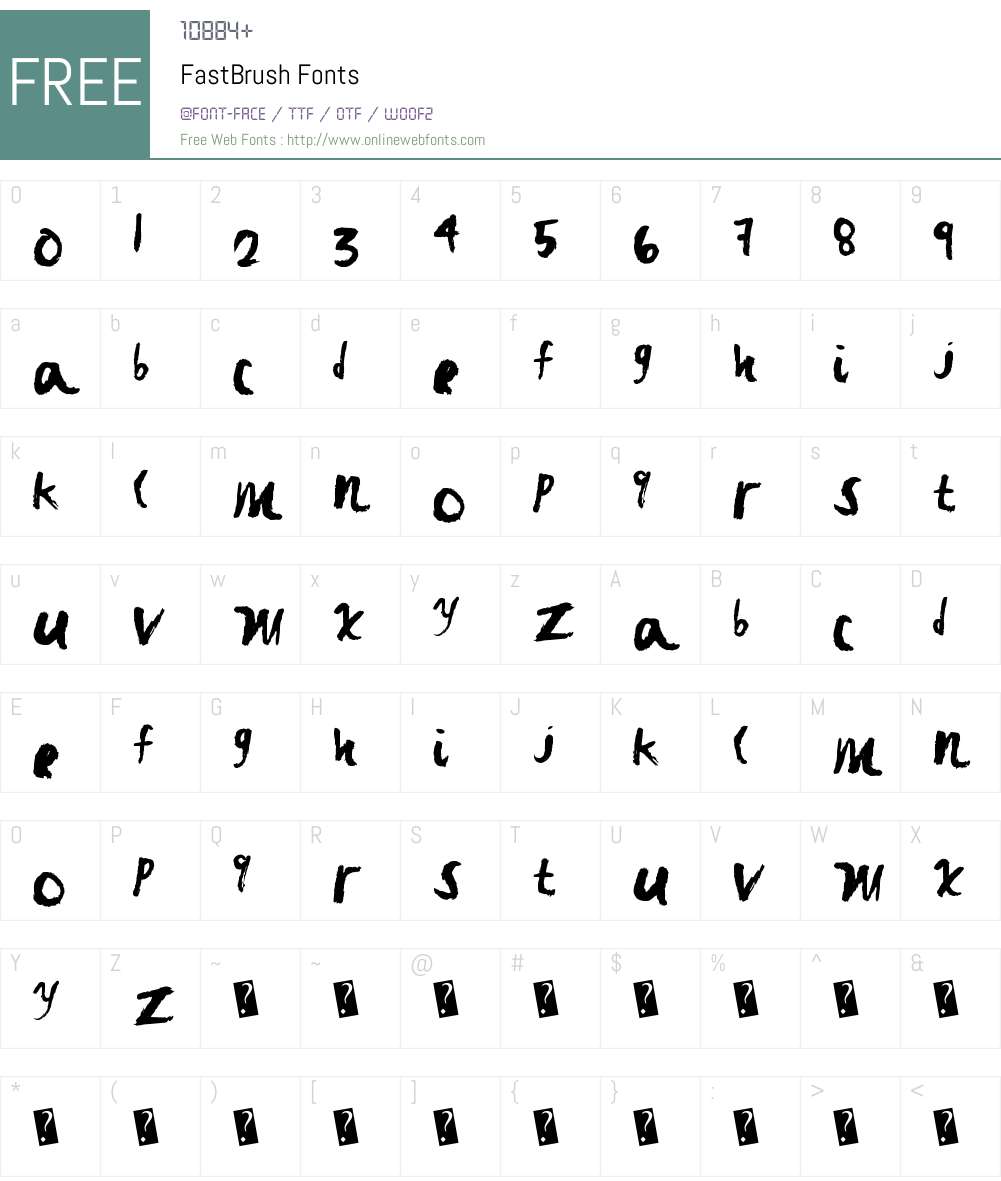 FastBrush Font Screenshots