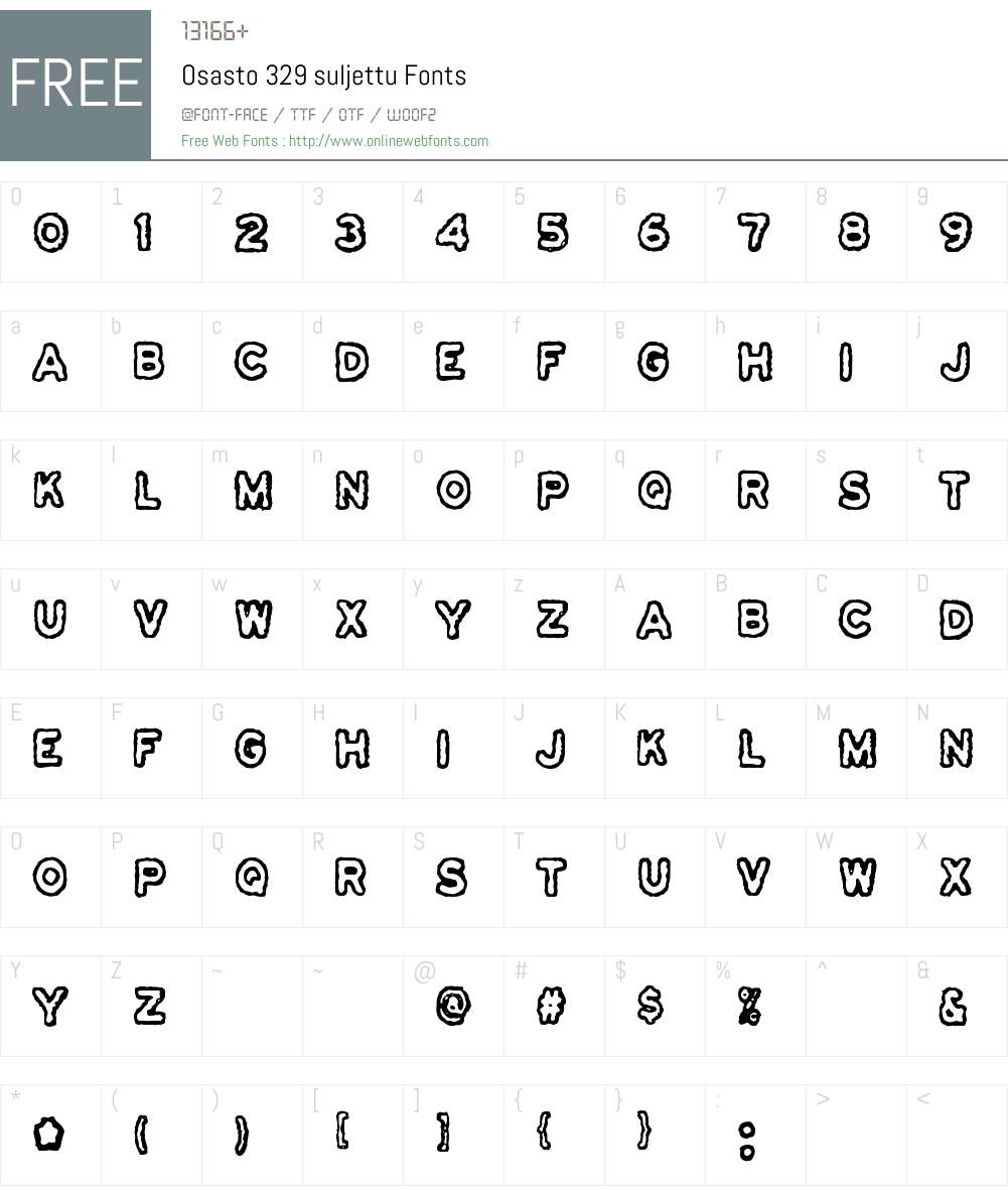 Osasto 329 suljettu Font Screenshots