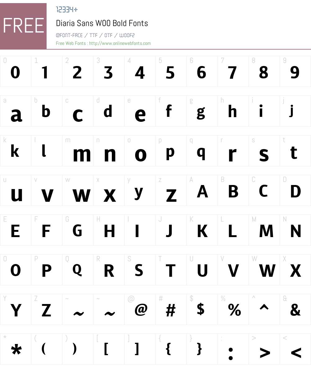 Diaria Sans Pro Font Screenshots