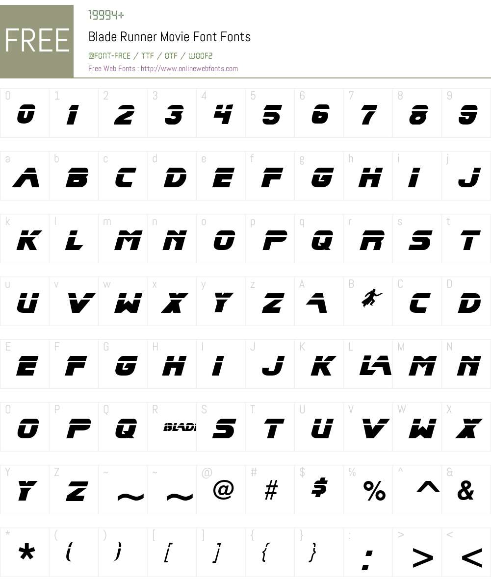 Blade Runner Movie Font Font Screenshots