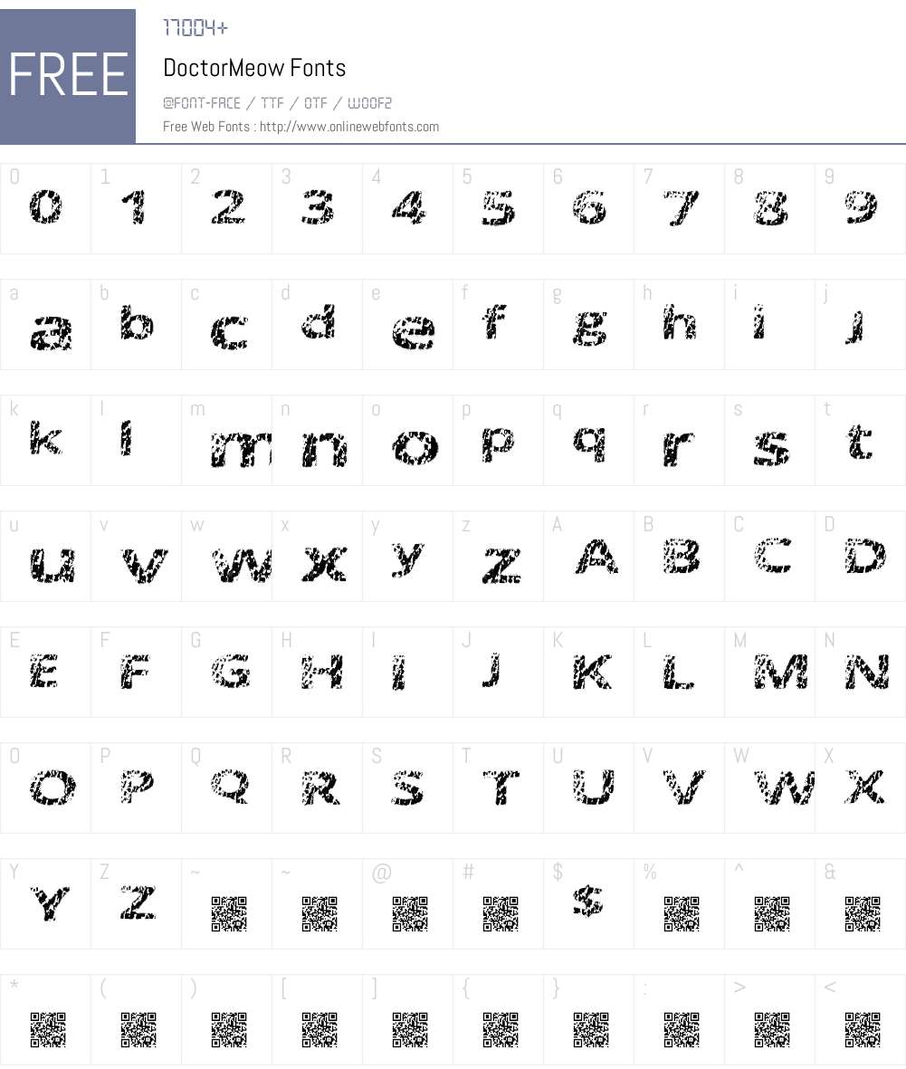 DoctorMeow Font Screenshots