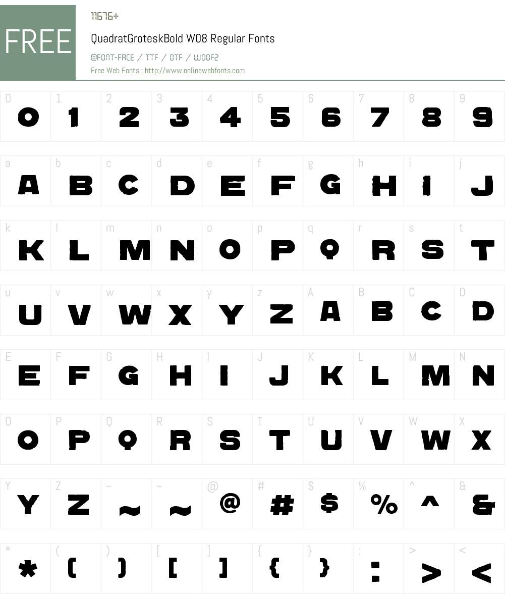 Quadrat Grotesk Font Screenshots