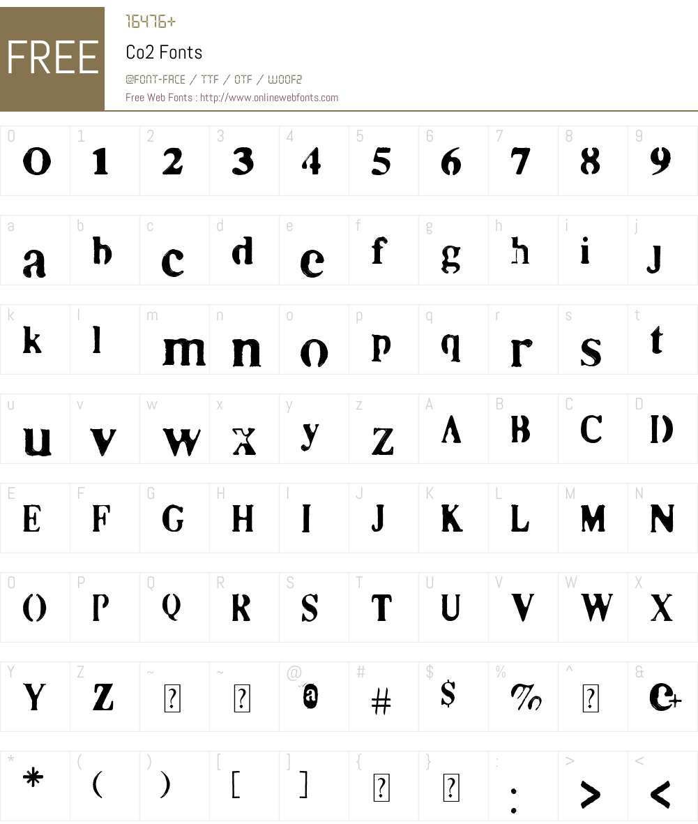 Co2 Font Screenshots
