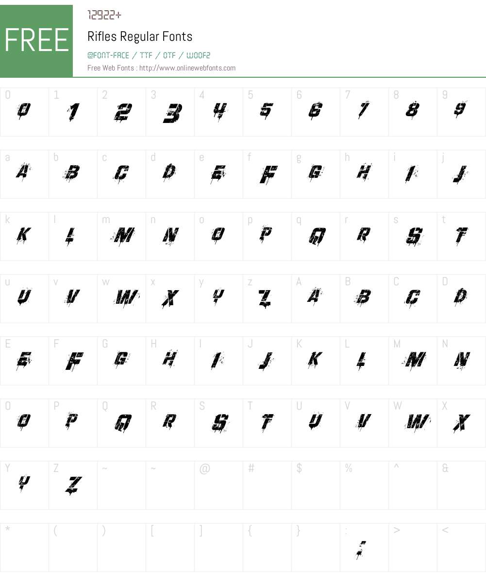 Cavite Rifle Font Rifles 1.000 Fonts Free Download - OnlineWebFonts.COM