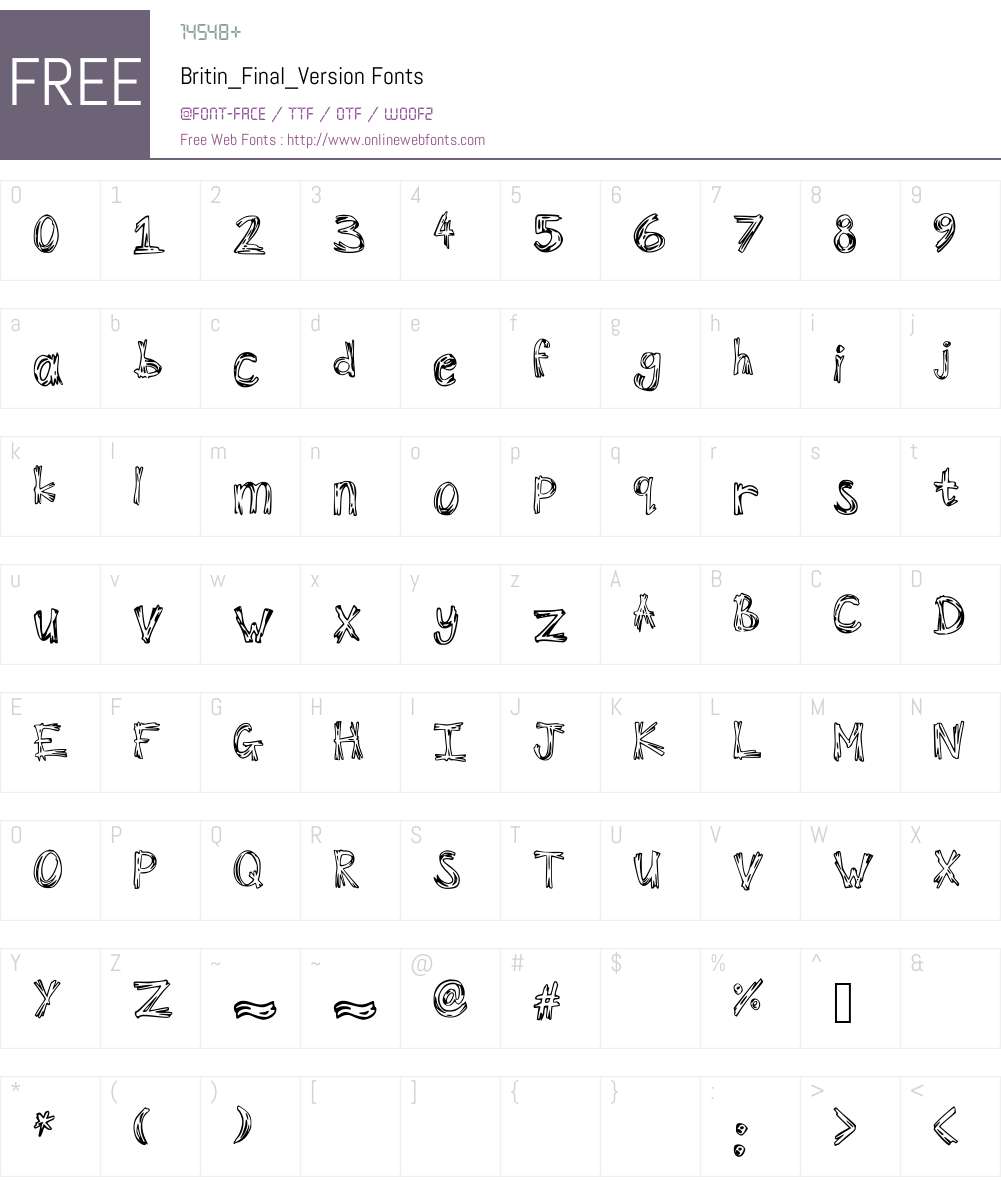 Britin_Final_Version Font Screenshots