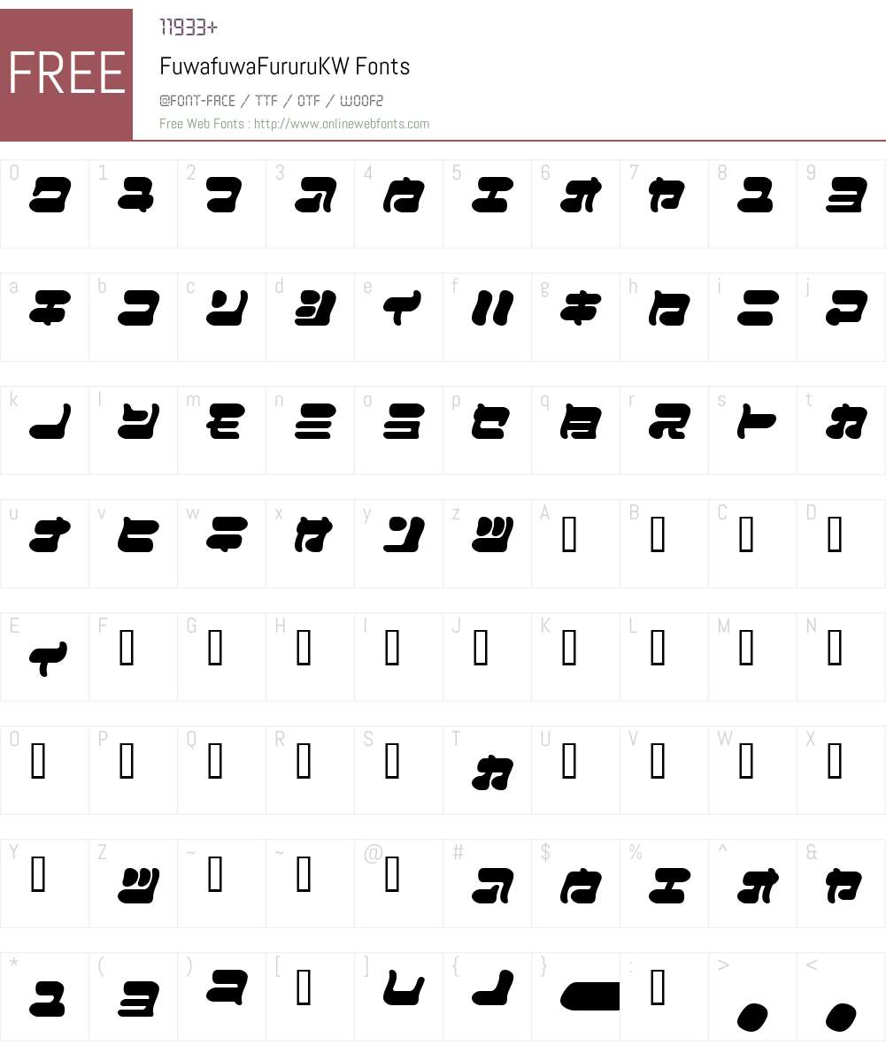 FuwafuwaFururuKW Font Screenshots