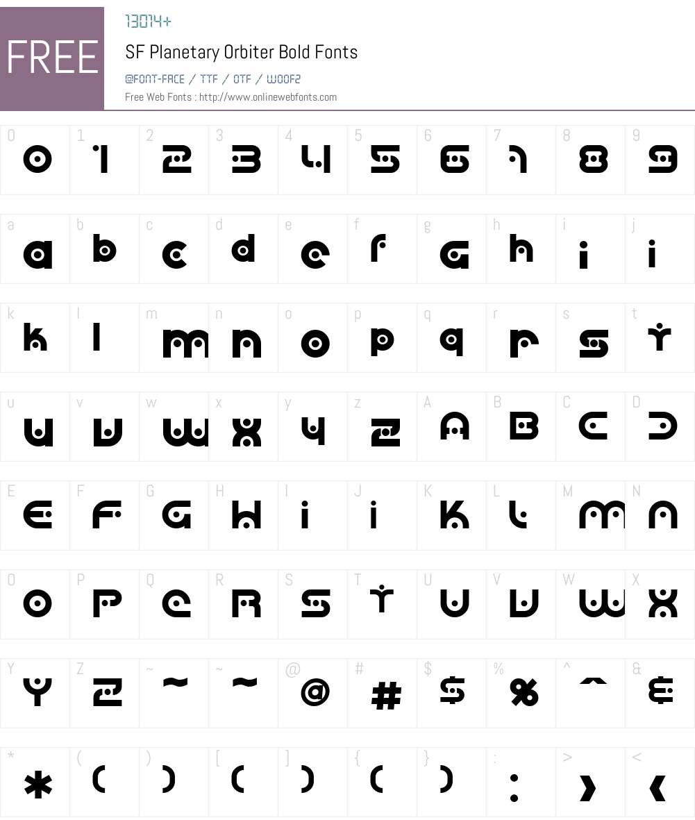 SF Planetary Orbiter Font Screenshots