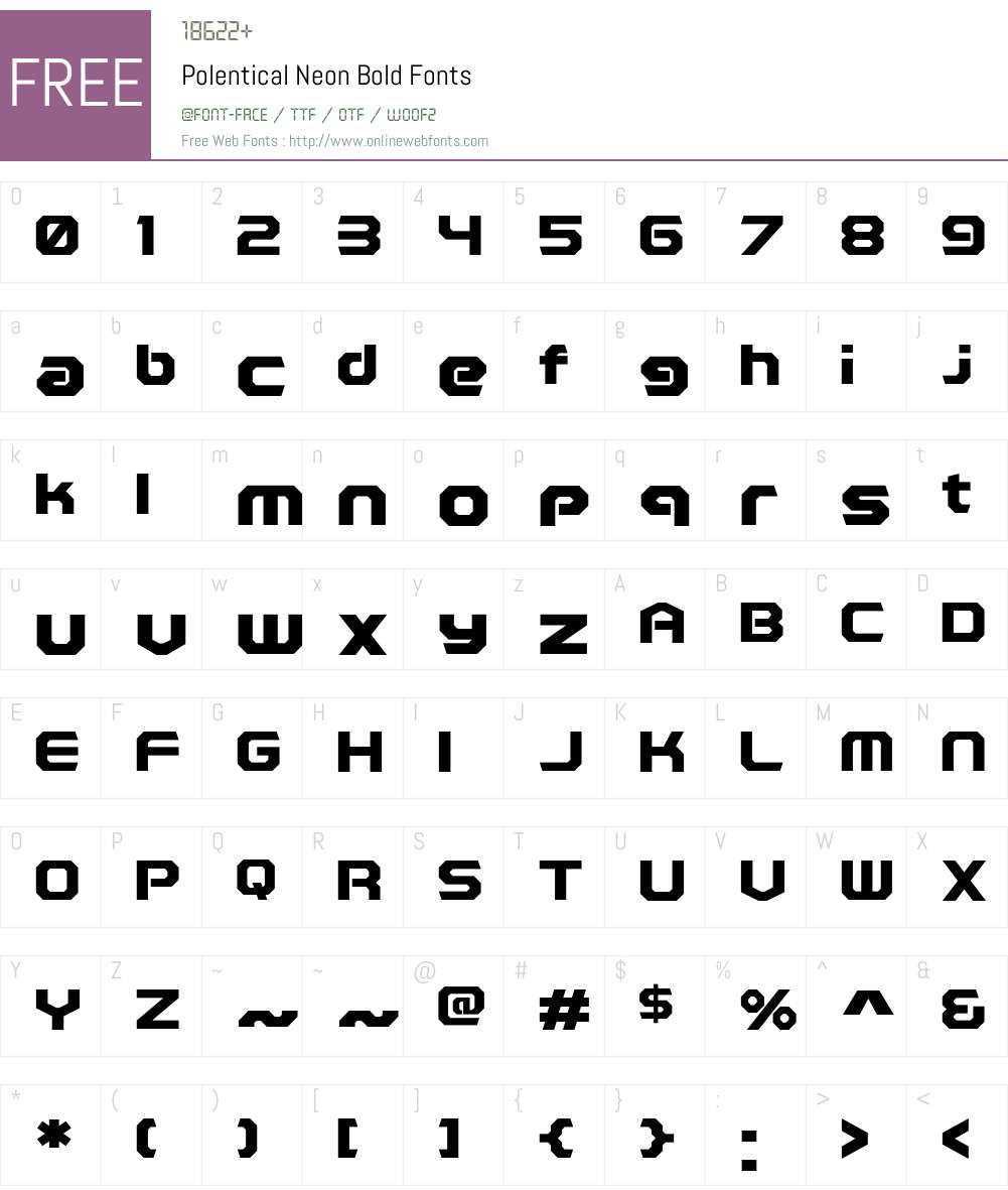 Polentical Neon Font Screenshots