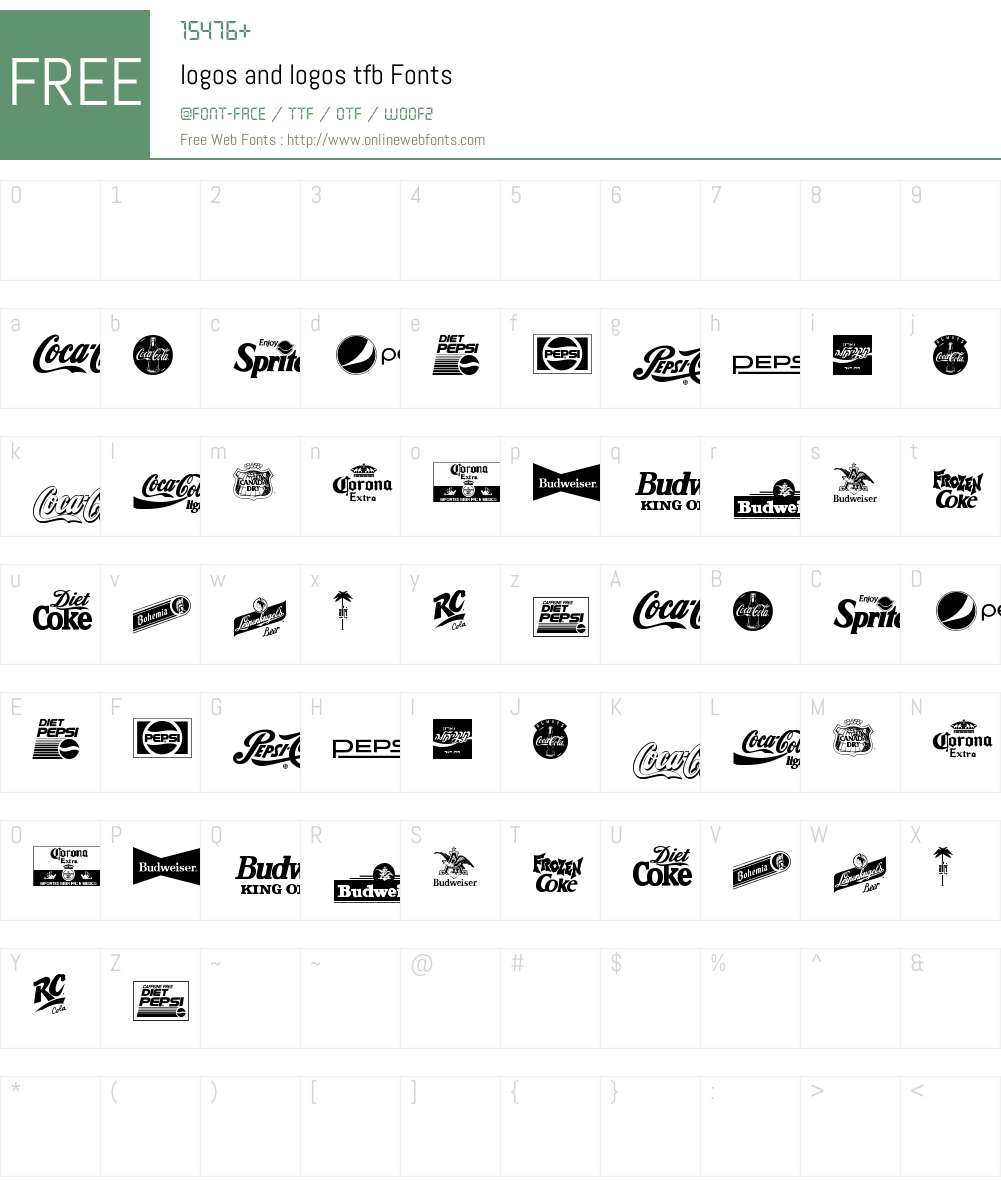 logos and logos tfb Font Screenshots