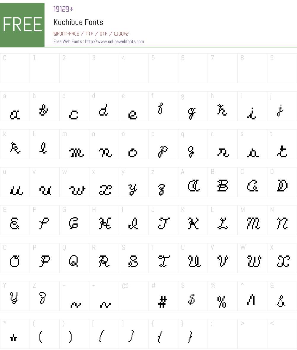Kuchibue Font Screenshots