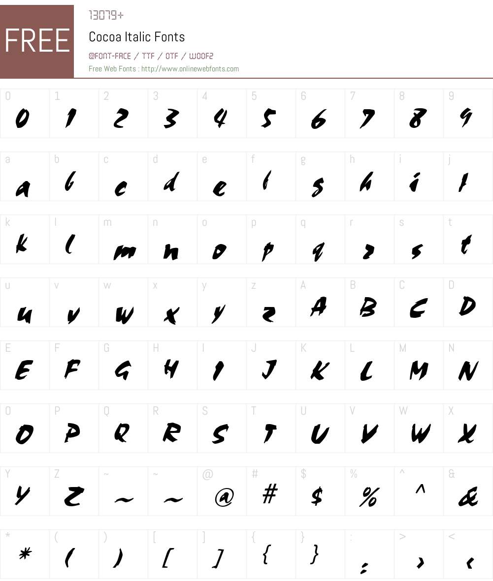 Cocoa Font Screenshots