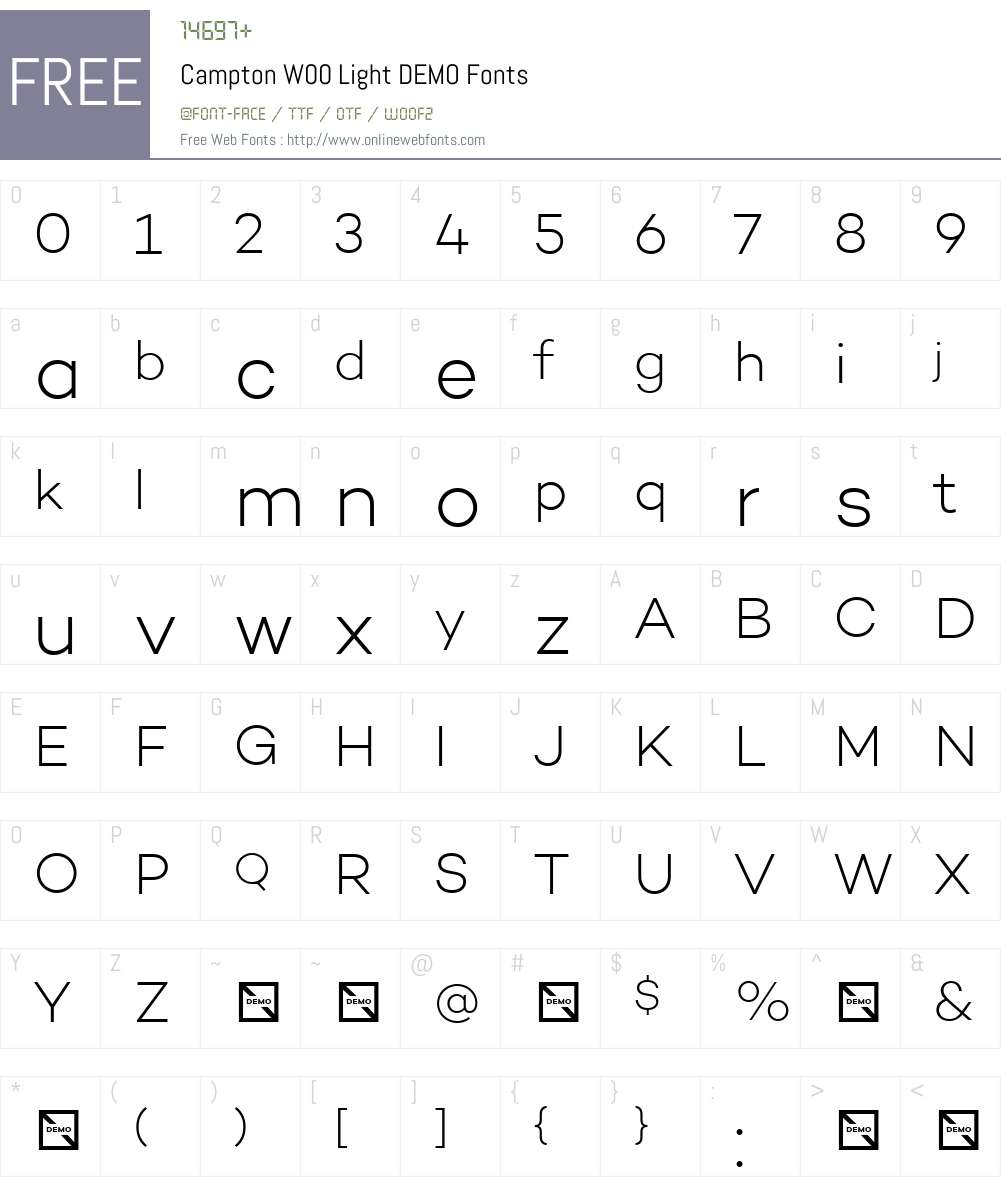 Campton Font Screenshots