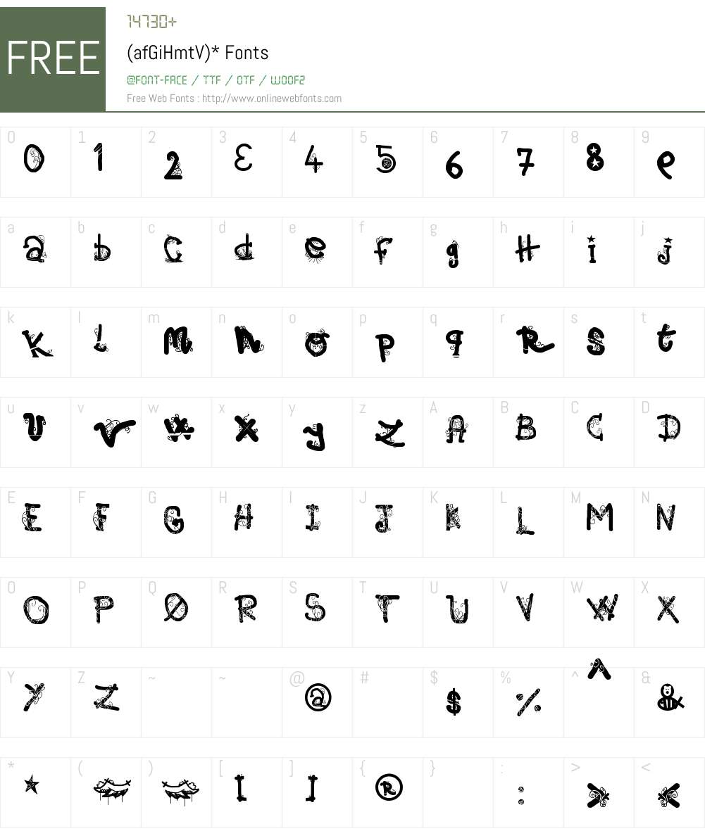 (afGiHmtV)* Font Screenshots