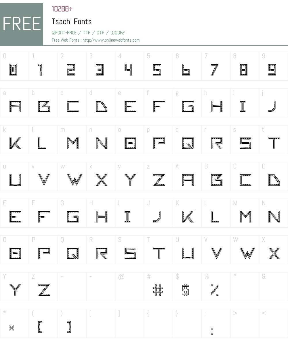 Tsachi Font Screenshots