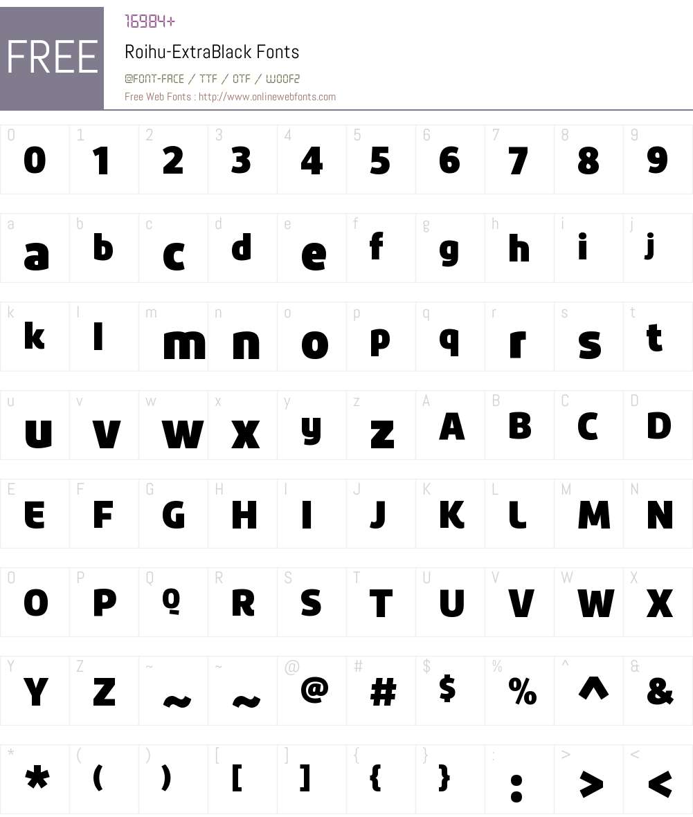 Roihu ExtraBlack Font Screenshots