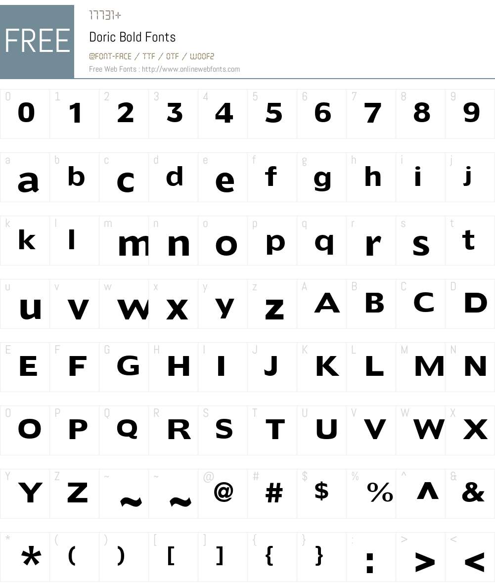 Doric Font Screenshots