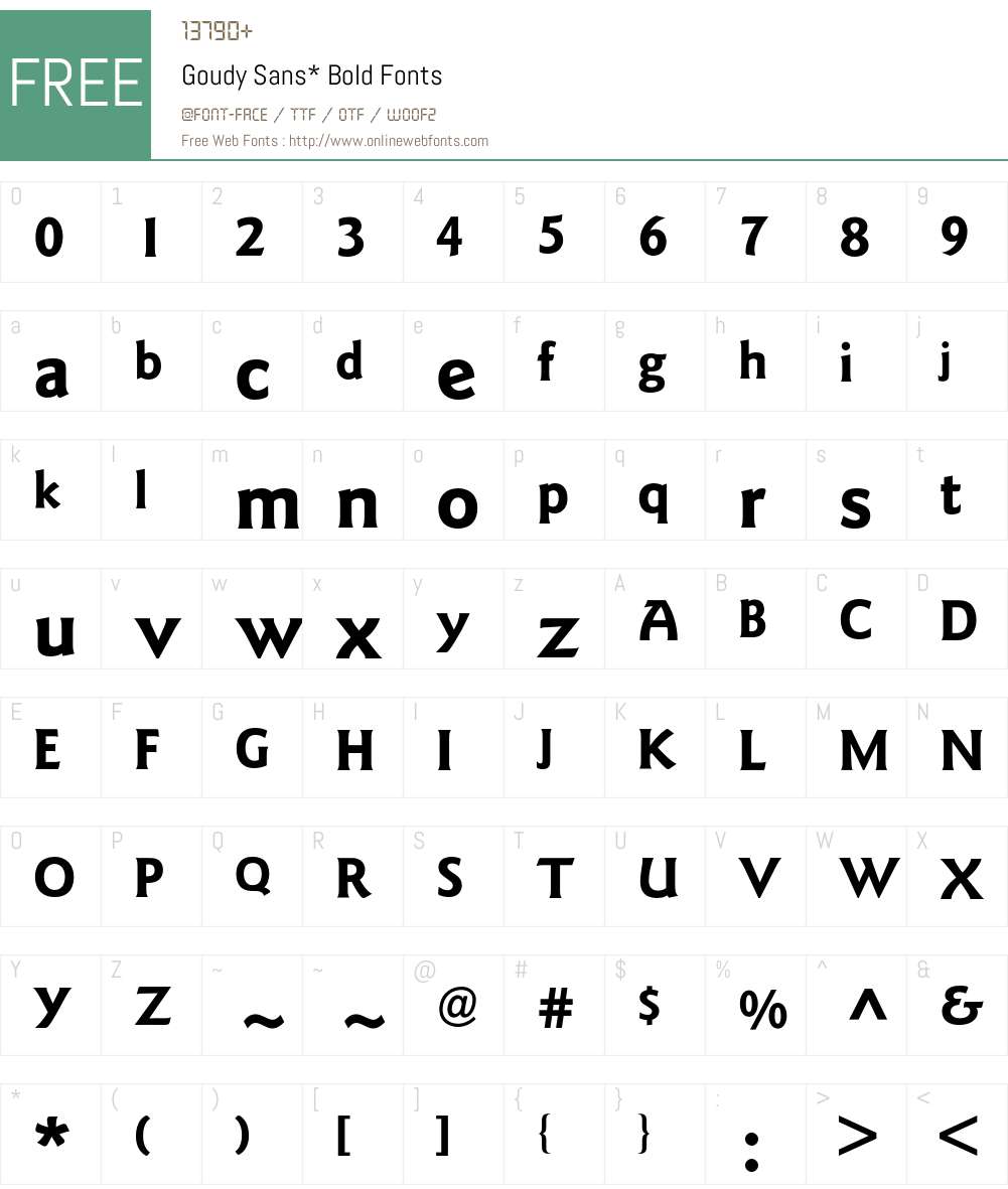 Goudy Sans BQ Font Screenshots