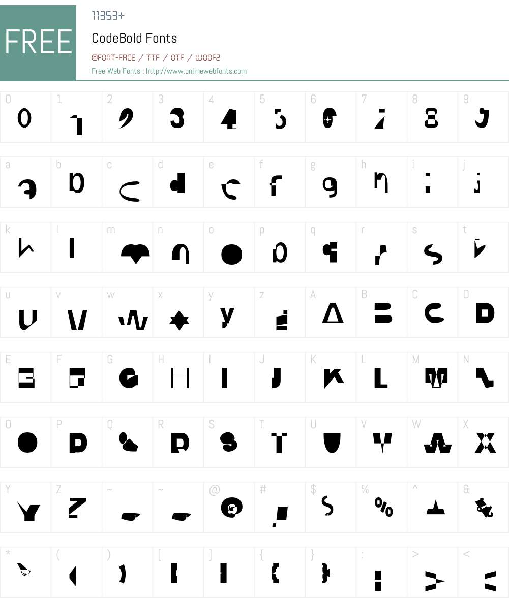 CodeBold Font Screenshots