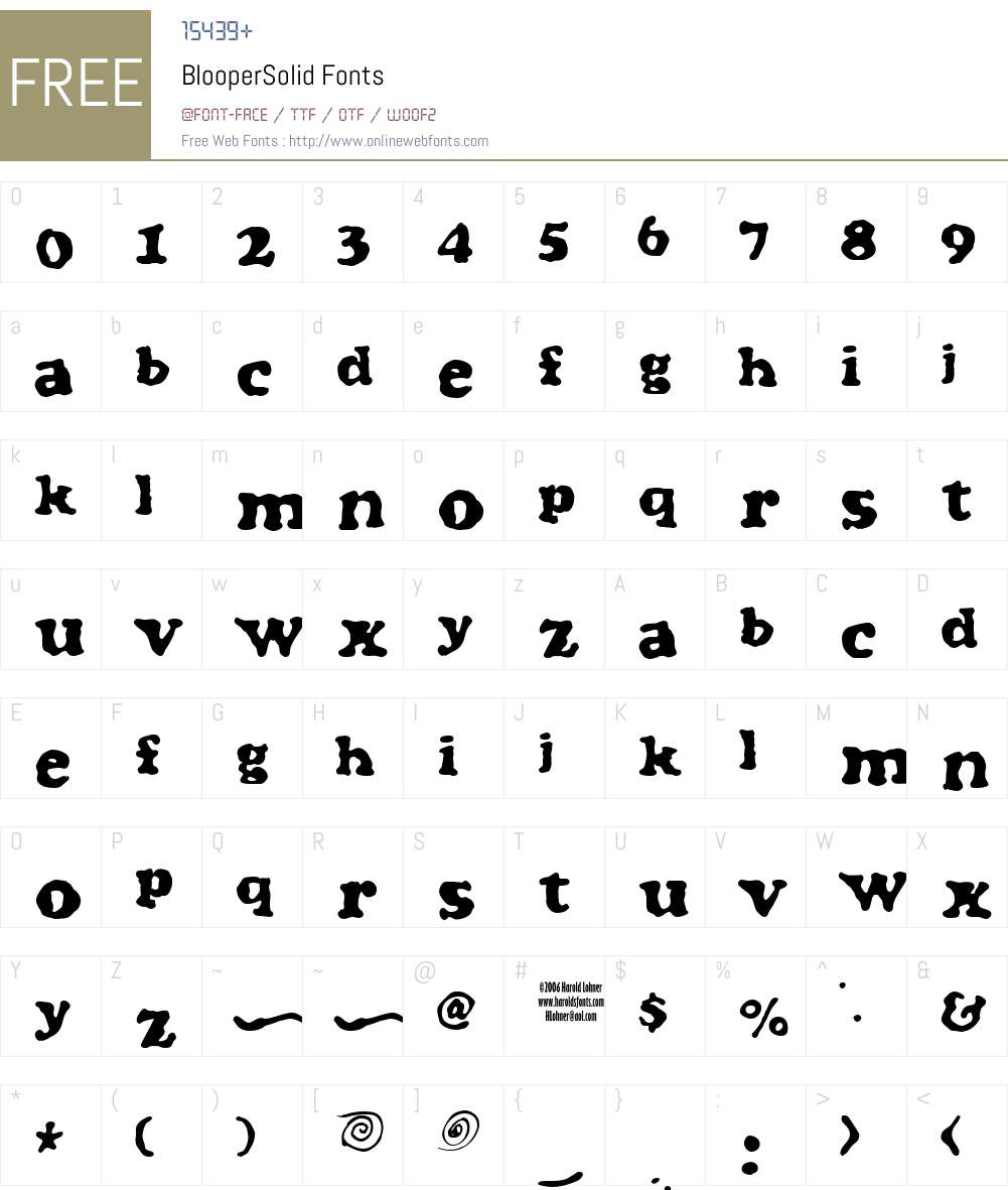 BlooperSolid Font Screenshots
