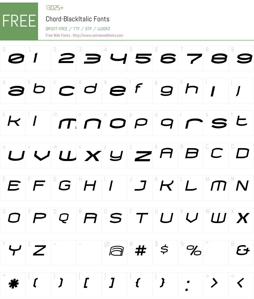 Chord Font Screenshots