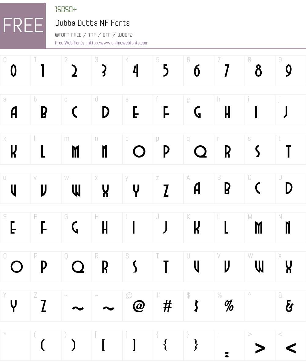 Dubba Dubba NF Font Screenshots