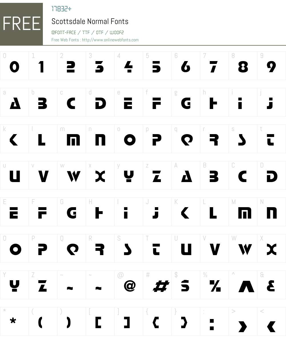 Scottsdale Font Screenshots