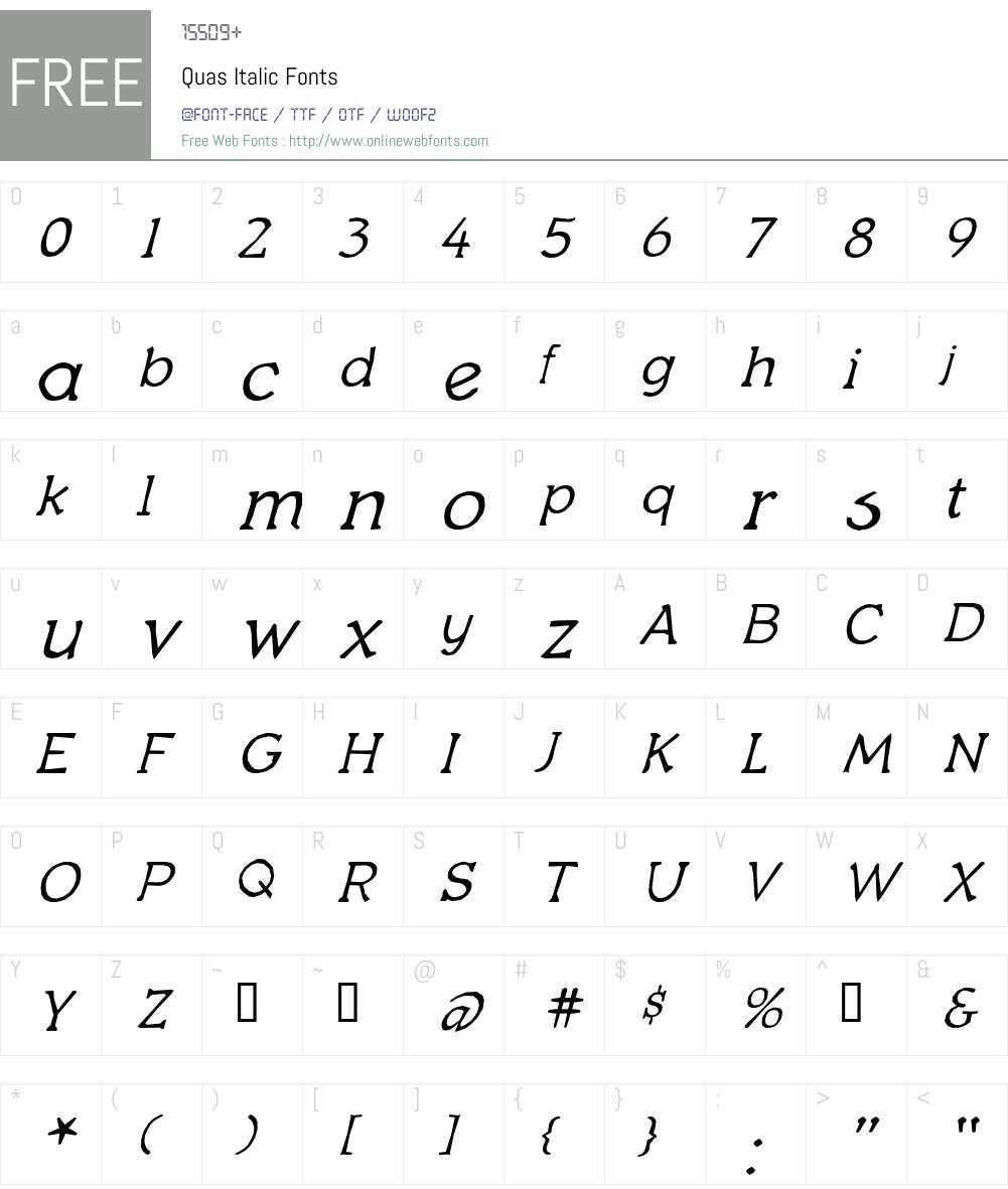 Quas Font Screenshots