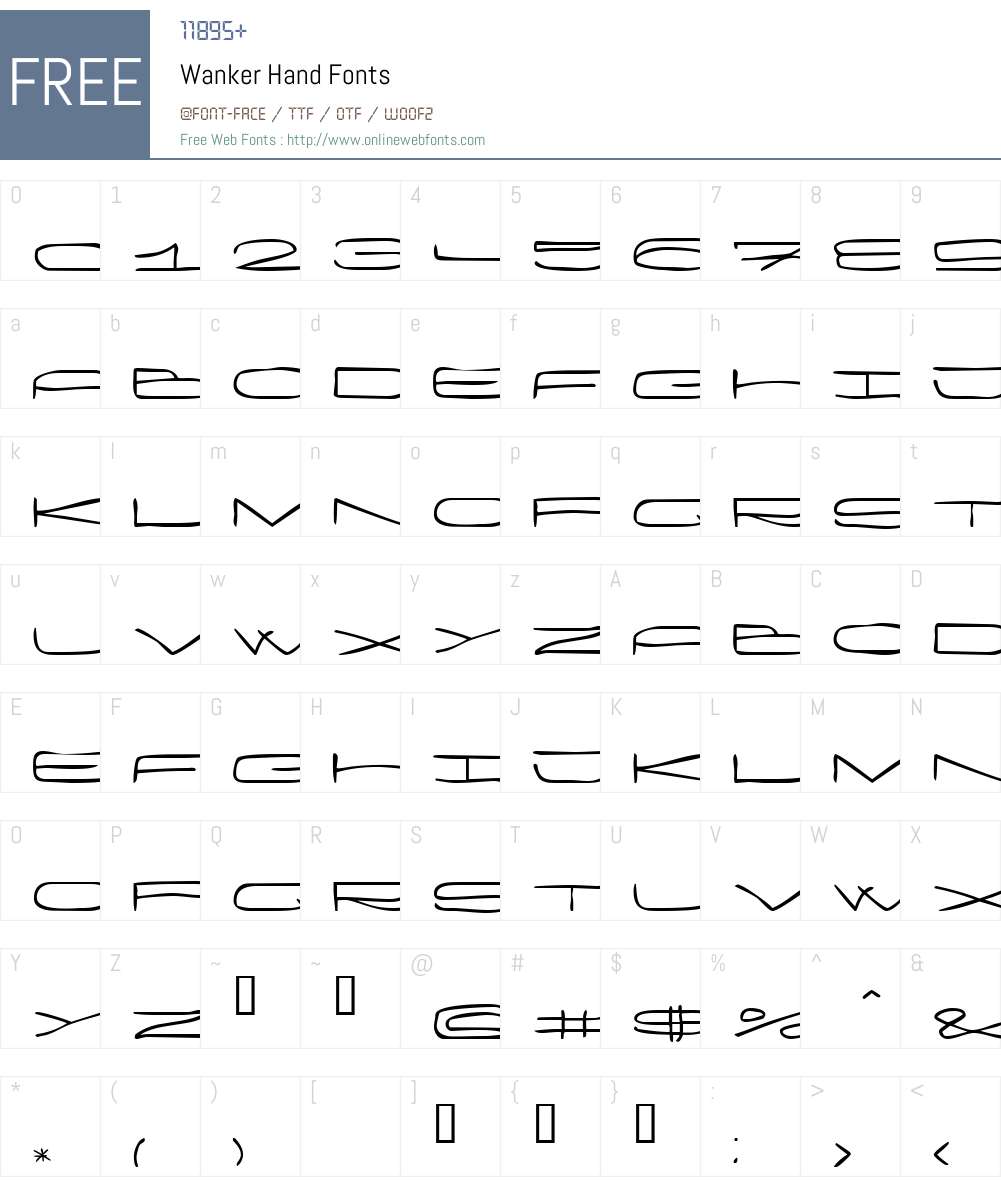 Wanker Font Screenshots