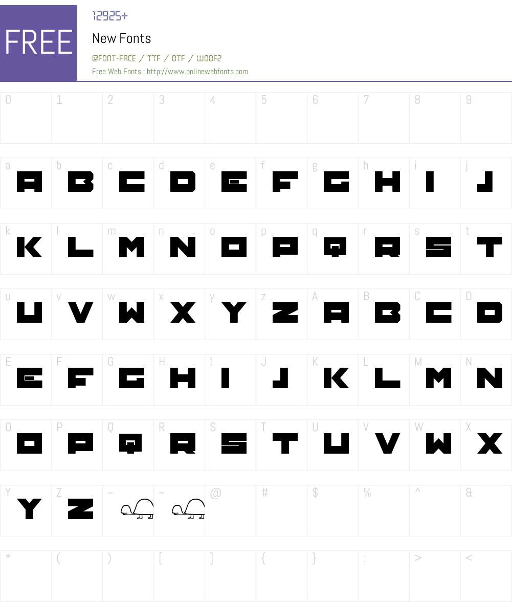 New Font Screenshots