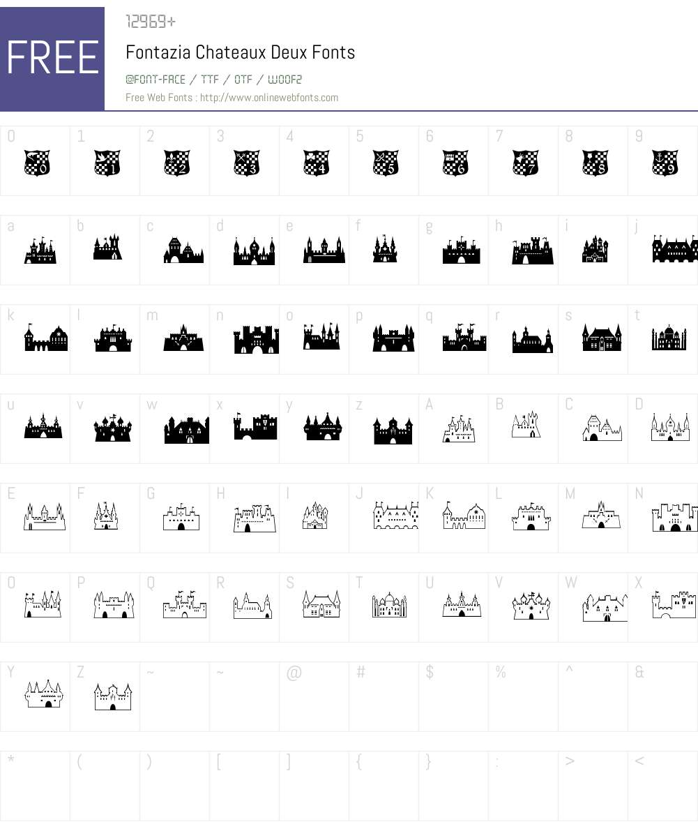 FontaziaChateauxDeux Font Screenshots