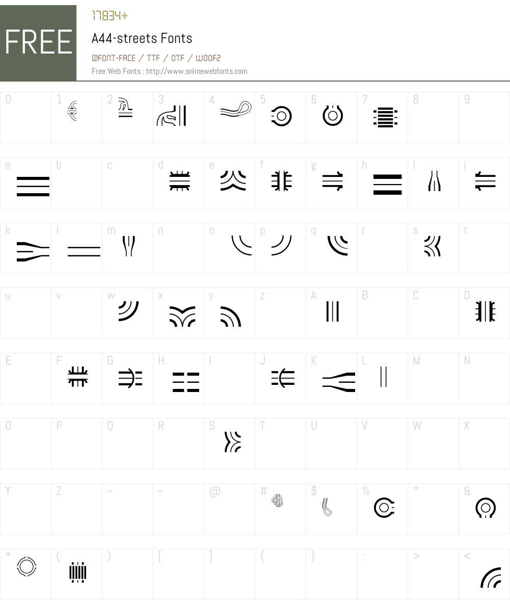 A44 Font Screenshots